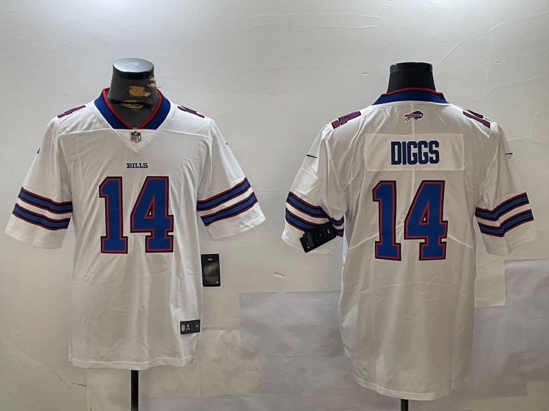 Men Buffalo Bills #14 Diggs White Second generation 2024 Nike Limited NFL Jersey style 1->buffalo bills->NFL Jersey